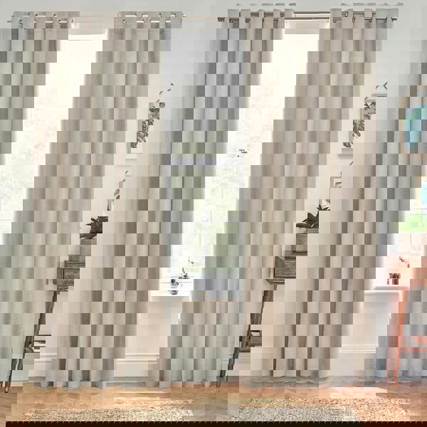 Furn Dawn Eyelet Curtains - Linen