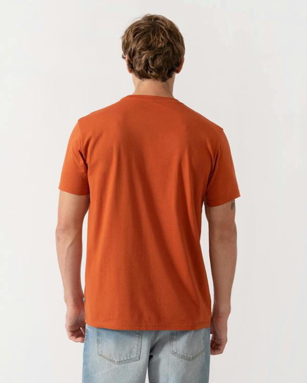Back of Fjallraven Logo Mens T-Shirt - Terracotta Brown 243