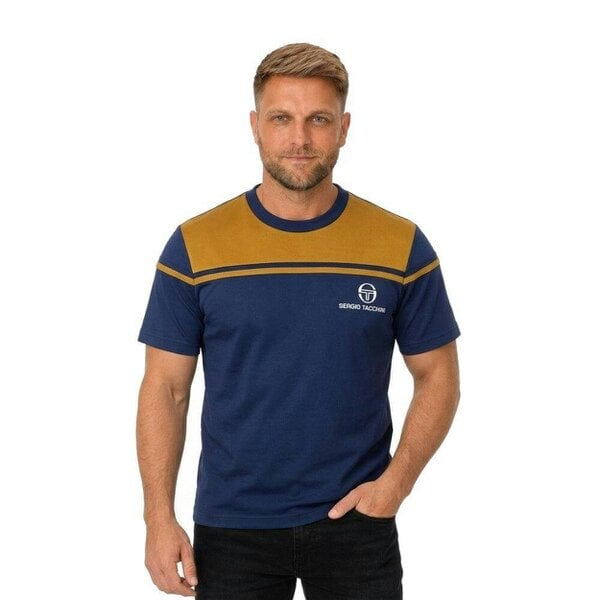 Sergio Tacchini New Young Line T-Shirt Golden Brown/Maritime Blue