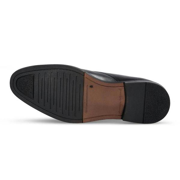 Paul Andrew Henley - Men's Black Classic Plain Toe Derby Shoes
