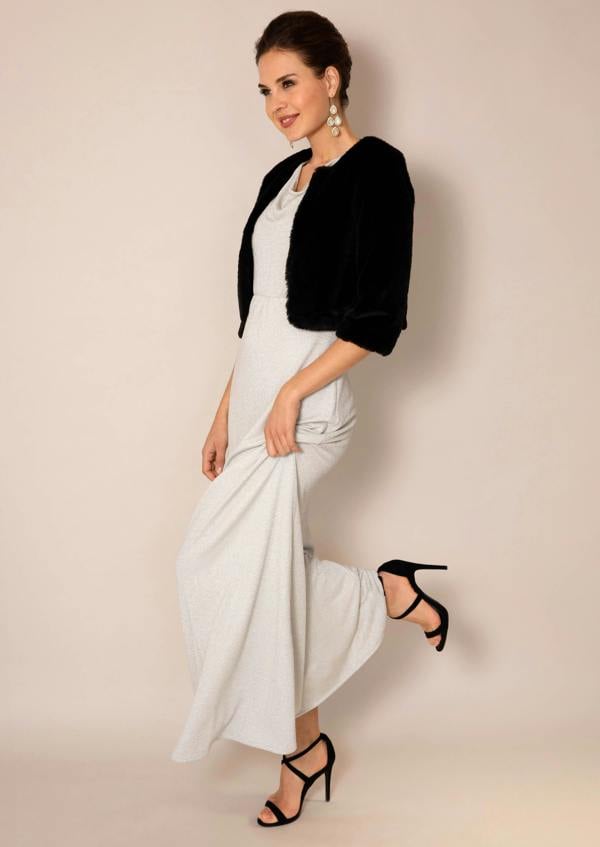 Alie Street London Cruise Cowl Neck Maxi Dress (Moonstone Shimmer)
