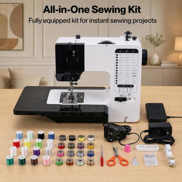 Spector Mini Sewing Machine Portable Electric Household DIY Sewing Kit Pedal
