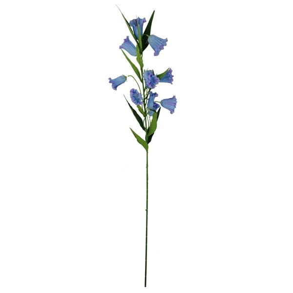 Leaf Pack of 6 x 100cm Trumpet Artificial Flower Stem Blue