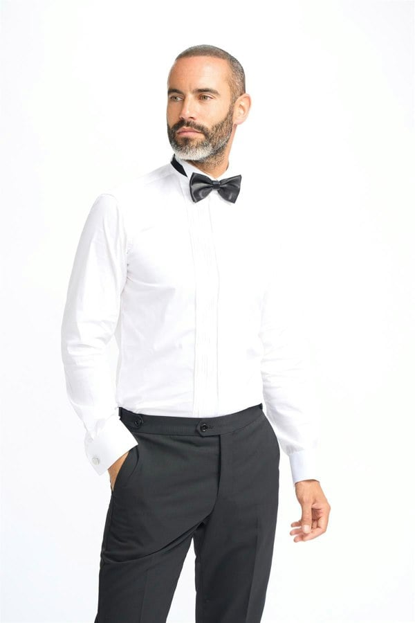 House of Cavani Tux Shirt - White