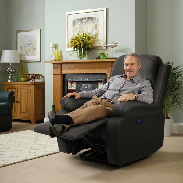 Comfy Living PU Leather Electric Reclining Sofa set