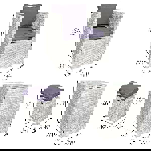 malta rattan 10 seat firepit u shape sofa set in sandy white with deep purple cushions