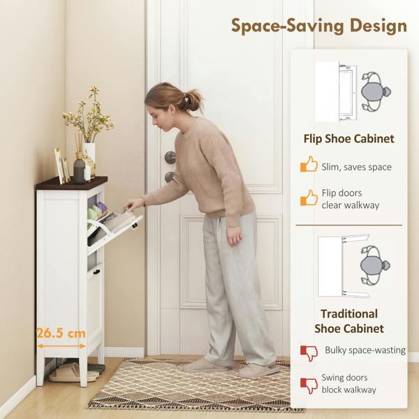 Flip-down Shoe Cabinet