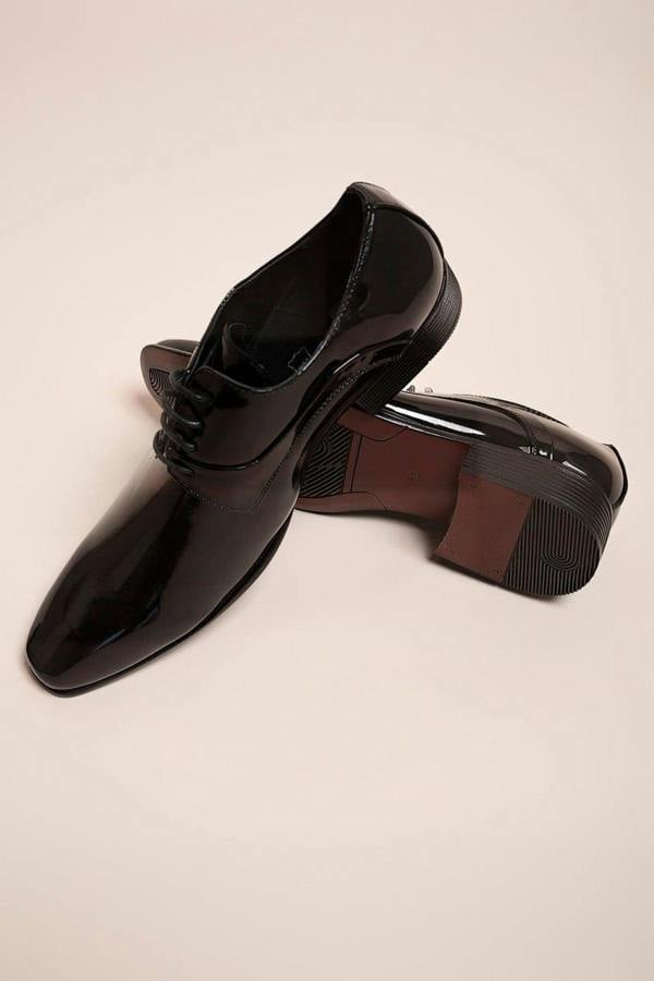 Jaxon Lace Up Derby Formal Dress Work Shoes - Jet Black