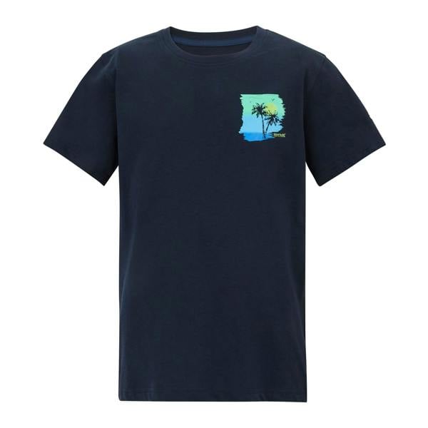Regatta Kids Bosley Back Print T-Shirt - Navy