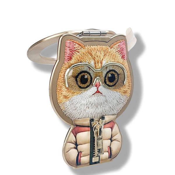 Nimmy Friends Nimmy Cool & Cute 2.0 Orange Cat Embroidery Magnetic Stand with MagSafe Orange - N-KM-BSZJ-05