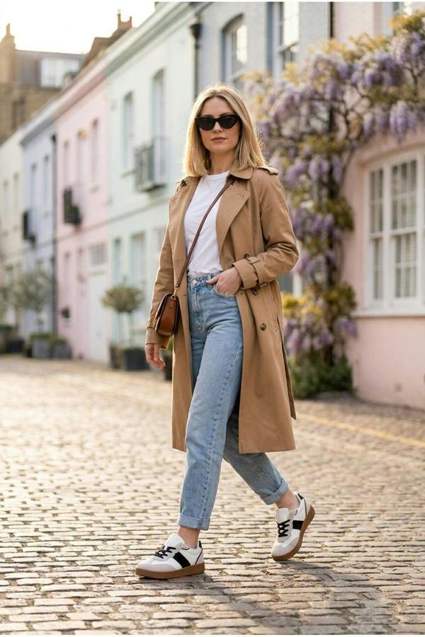 Saoirse Retro Style Trainers | colour:WHITE