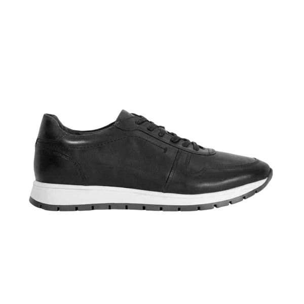 Dune London Mens Tris Leather Trainers - Navy - 