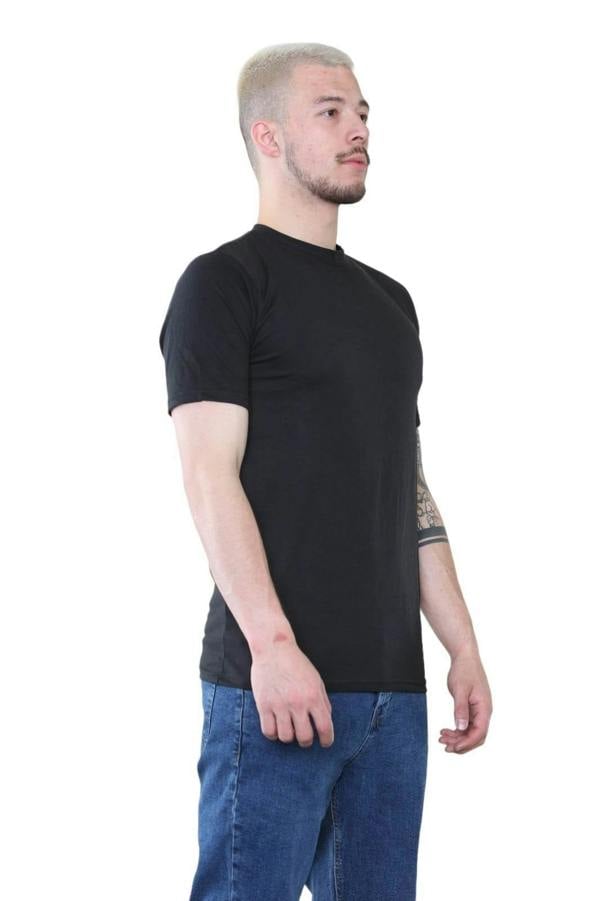Men's Classic Black T-Shirt – Premium Cotton Crew Neck Tee for Everyday Wear - Elaina Fashion