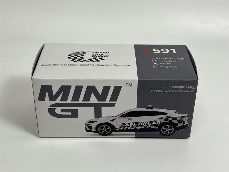 Mini GT Lamborghini Urus 2022 Macau GP Official Safety Car RHD 1:64 Mini GT MGT00591R