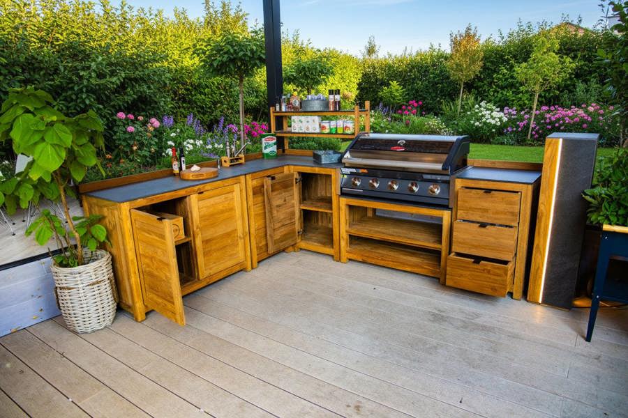 Ocean Designs Barletta Teak Outdoor Kitchen Set 2