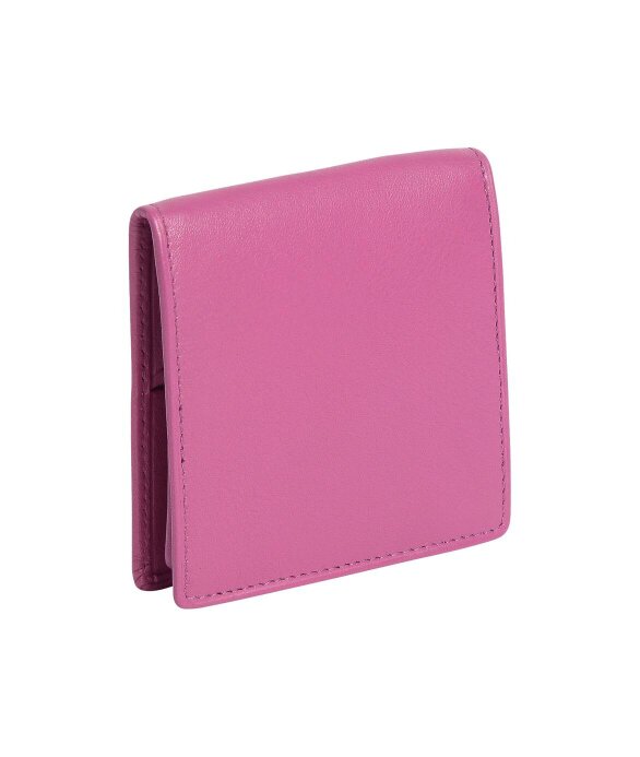 SADDLER POPPY Leather Square Mini Tray Purse - Magenta
