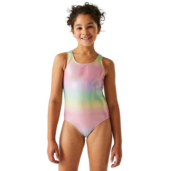 Regatta Girls Katrisse Mermaid Shimmer One Piece Swimsuit - Multicoloured - 
