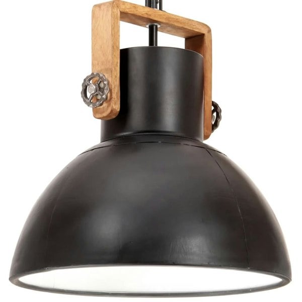 Berkfield Industrial Hanging Lamp 25 W Black Round 40 cm E27