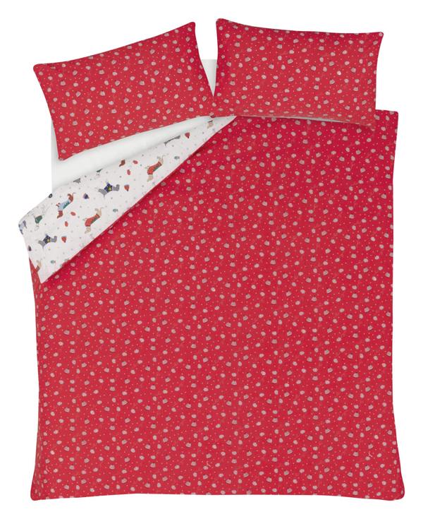 Smart Living Christmas Jumper Dog Puppies Reversible Duvet Set - Multi