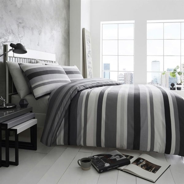 Portfolio Living Simply Stripes Duvet Cover Set Bedding