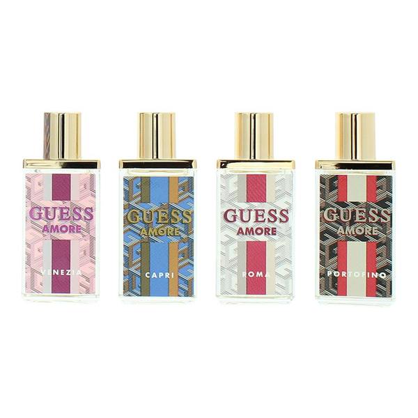 Guess Amore 4 x 7.5ml Eau de Toilette Gift Set: Portofino, Roma, Capri, Venezia