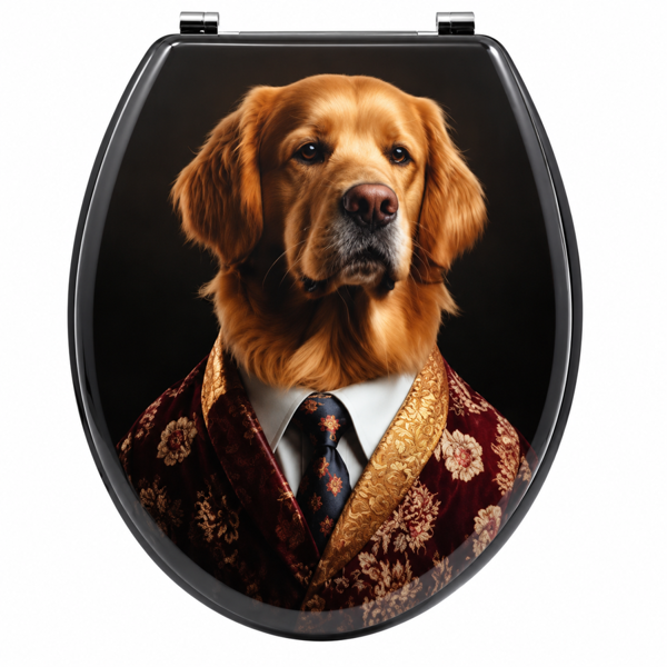 RTS Dog Animal Novelty MDF Toilet Seat