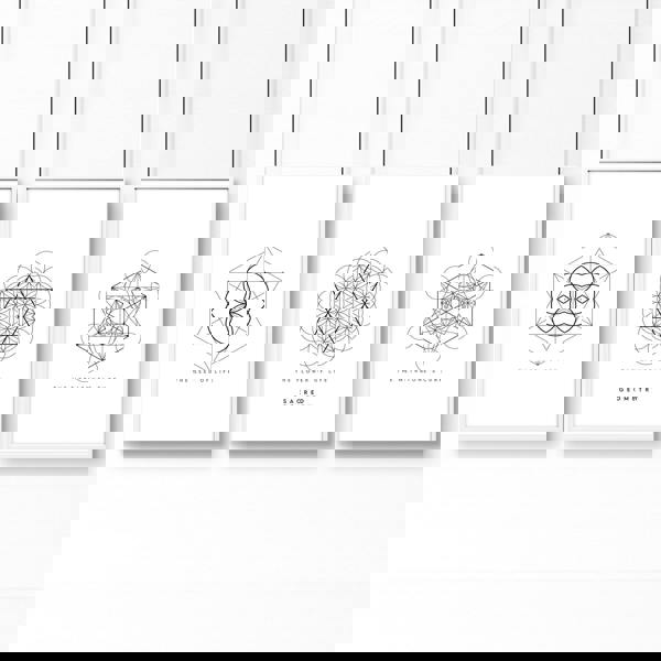 Canvas Pictures For Living Room | Set of 3 Sacred Geometry Wall art Prints