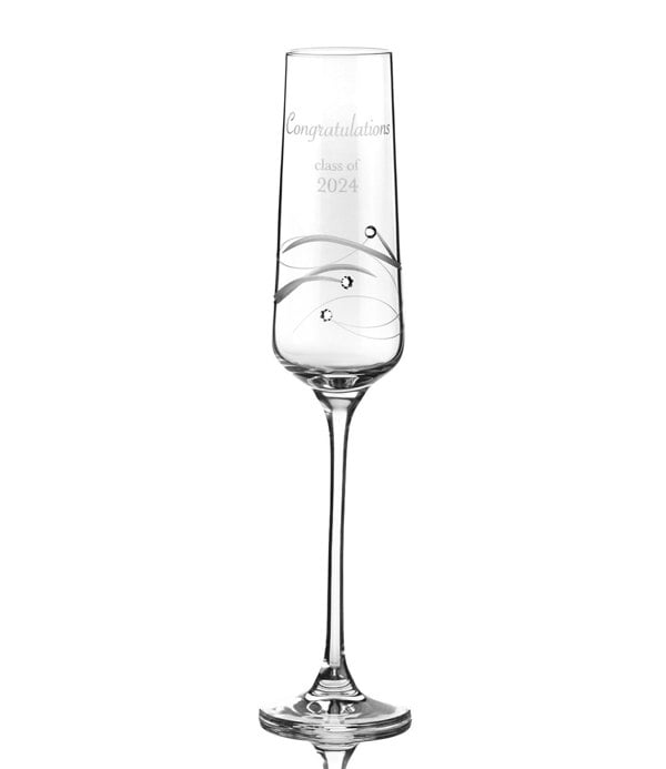 Diamante "Class of 2025" Graduation Champagne Flute