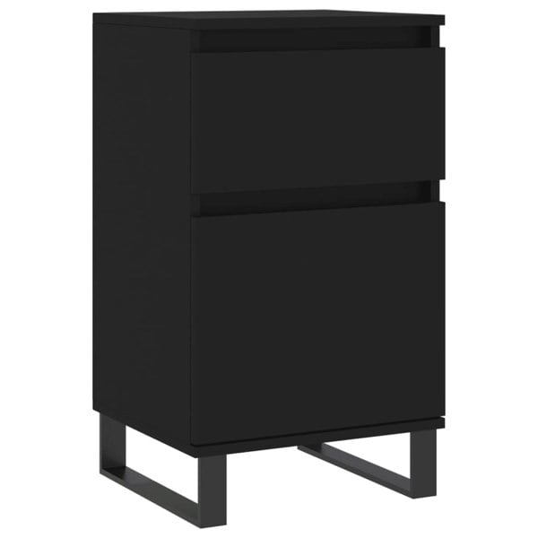 Berkfield Sideboards 2 pcs Black 40x35x70 cm Engineered Wood