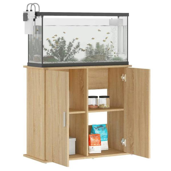 Berkfield Aquarium Stand Sonoma Oak 81x36x73 cm Engineered Wood