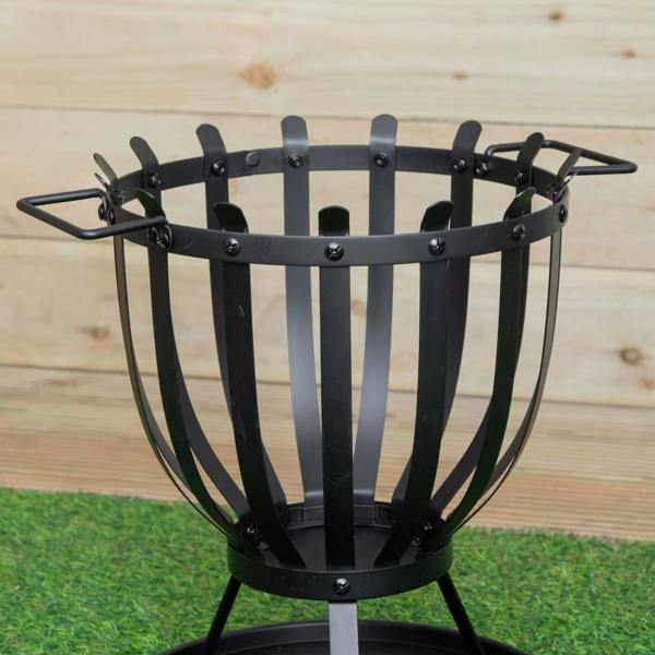 Samuel Alexander 44cm Black Steel El Clasico Outdoor Garden Firebasket