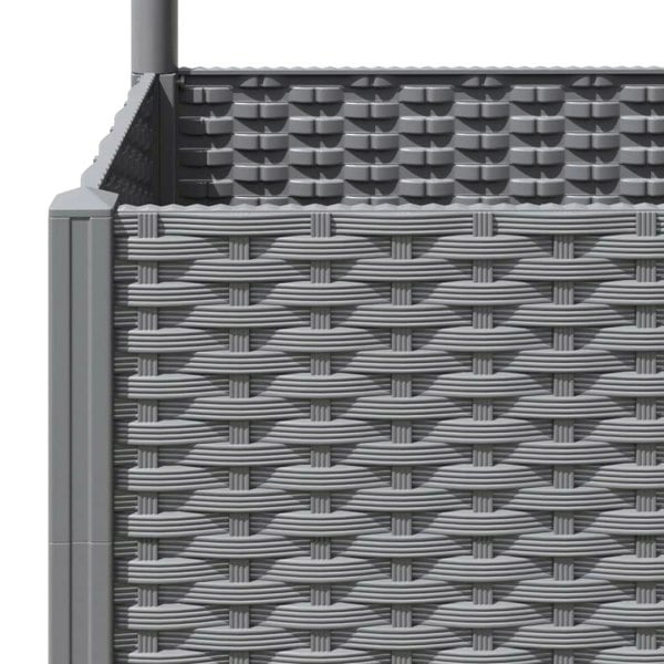 Berkfield Garden Planter with Trellis Light Grey 80x40x136 cm PP