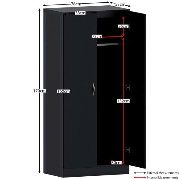 Vida Designs Riano 2 Door Wardrobe