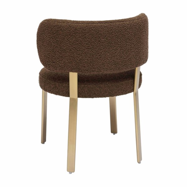 Furniture Edit Margaret Chocolate Brown Boucle Dining Chair