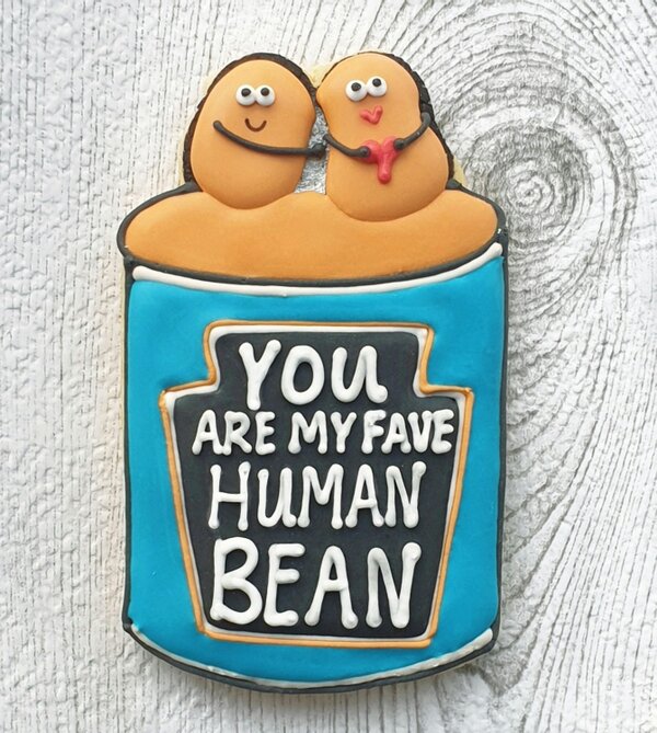 The Cookie Collaboration Hand-Iced 'Fave Human Bean' Cookie Letterbox Gift