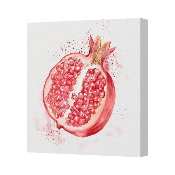 Benjamin Tate Design Pomegranate Watercolor Canvas Art Print Gallery Wrapped UK Handmade