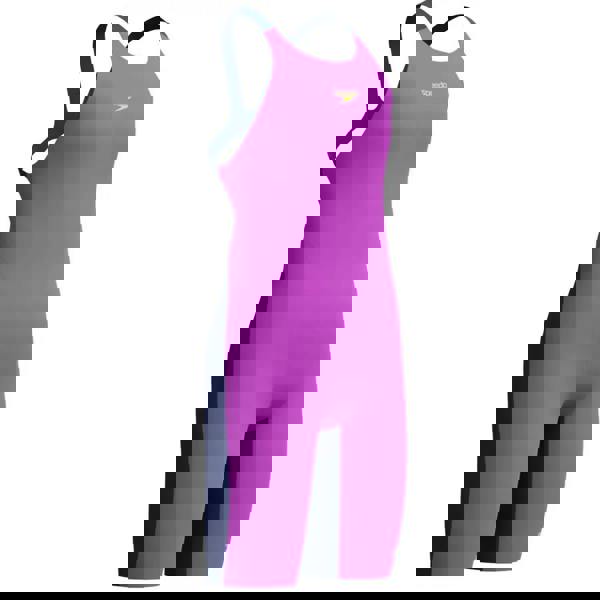 Vibrant purple navy girls Fastskin Endurance+ Max open back kneeskin swimsuit