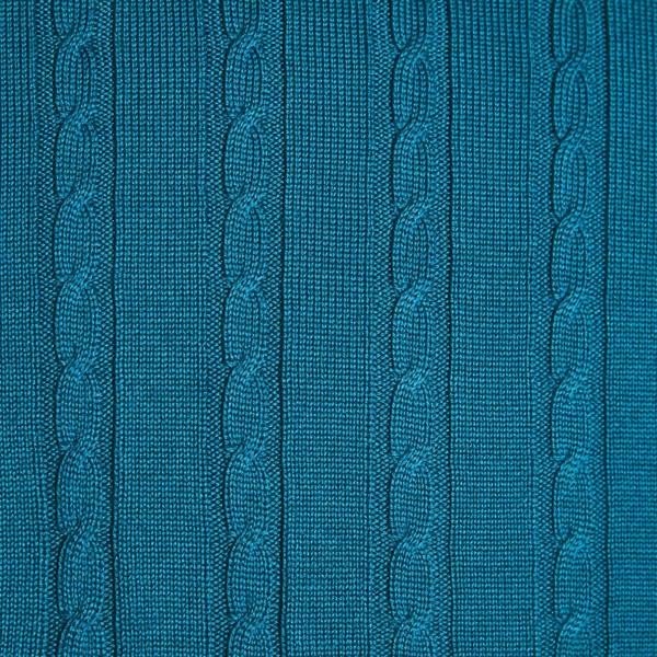 Serran London Turquoise Cable Knit Cushion