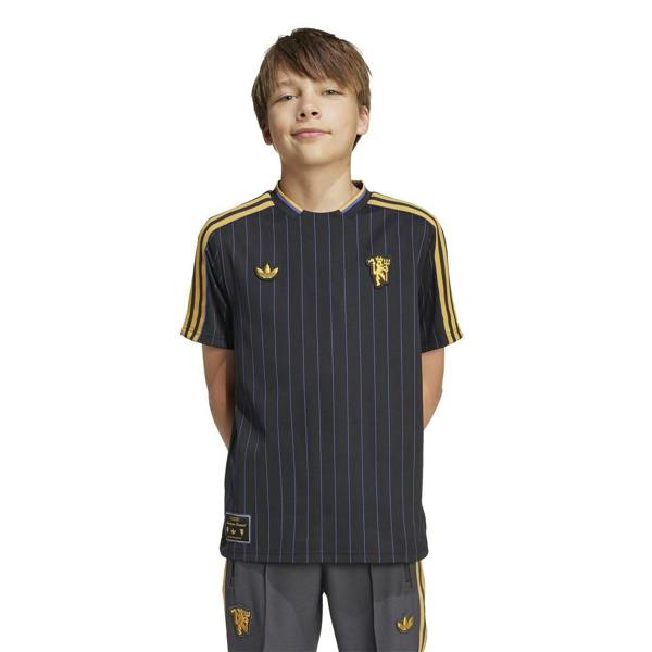 Adidas Childrens/Kids Terrace Icons Manchester United FC T-Shirt - Black - 