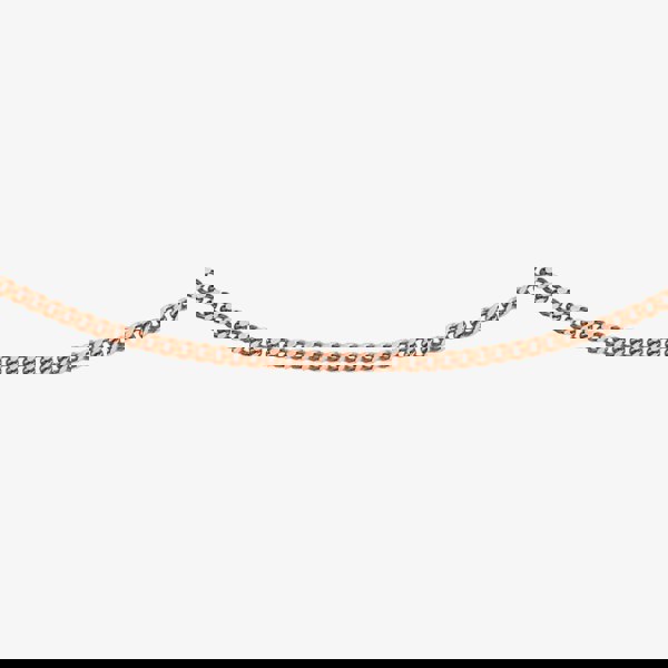 T. H. Baker 9ct Rose Gold 46cm Diamond-Cut Curb Chain 5.13.6564