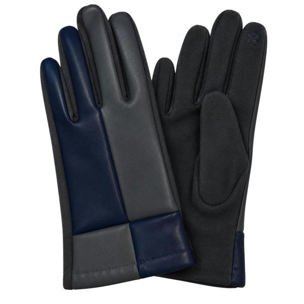 Love EMVY Ladies Two Tone Faux Leather Gloves