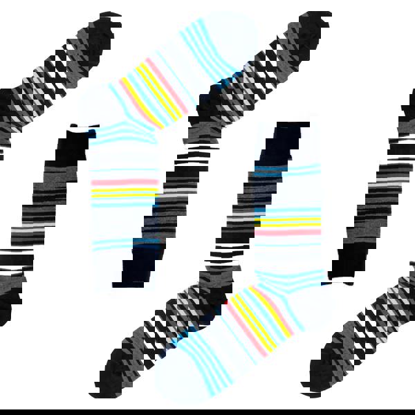 Jemsox Mens Multi-Stripe Socks – Organic Cotton Comfort