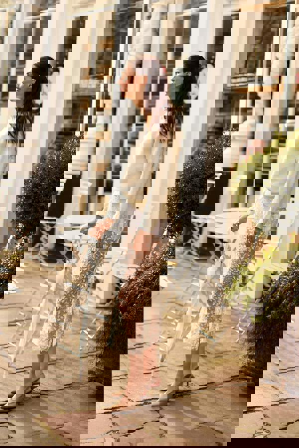 GWD Imara Floral Embroidery, Sheer Sparkle Skirt