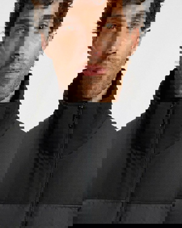 BOSS Green Block-X Mens Water-Repellent Down Jacket with Detachable Hood - Black 001