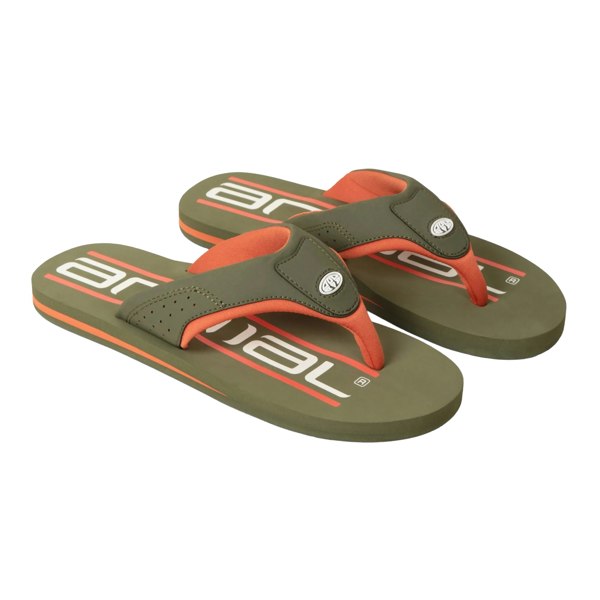 Animal Mens Jekyl Recycled Flip Flops - Dark Green