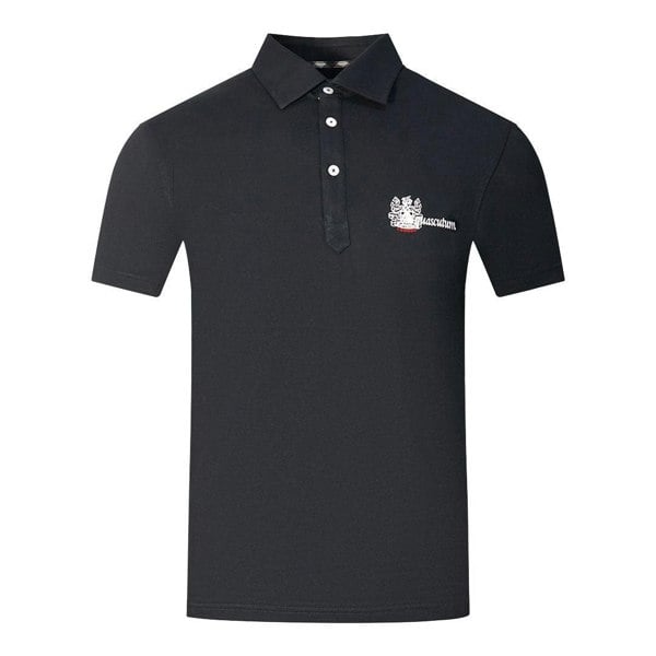 Aquascutum Unisex Adult Aldis London Logo Polo Shirt - Black/White