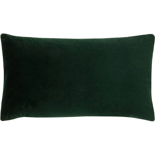 Evans Lichfield Sunningdale Velvet Rectangular Cushion Cover - Bottle Green