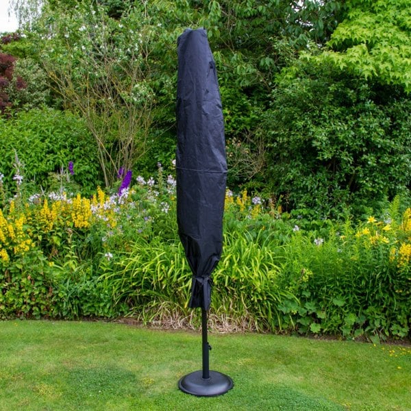 Monstershop Black 2.7m LED Tilt Parasol