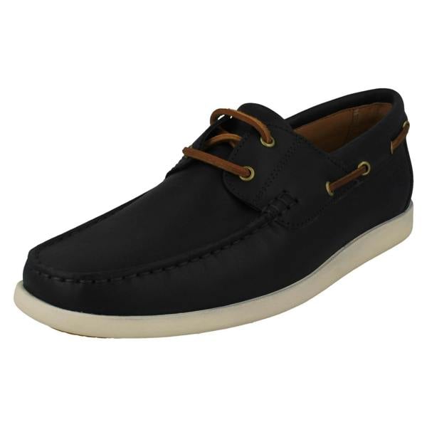 Clarks Mens Clarks Unstructured Lace Up Deck Shoes Ferius Coast