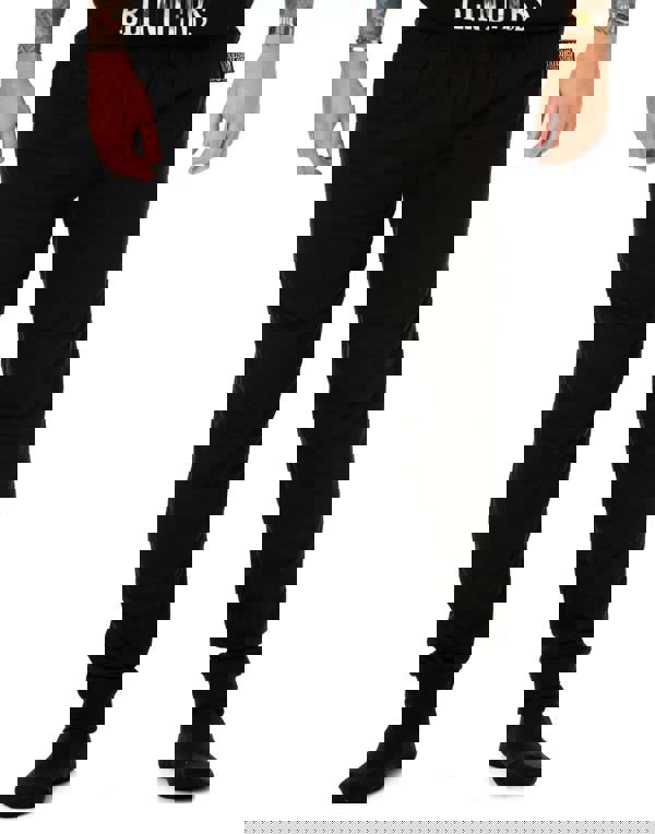 Peaky Blinders Mens Black By Order Of The Peaky Blinders Text Short Sleeve Long Leg Pyjama Set